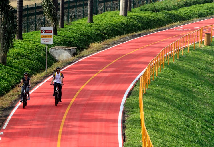 O Brasil tem mais de 4 mil km de ciclovias e ciclo vias espalhadas por todo o seu território. Divulgação: CPTM
